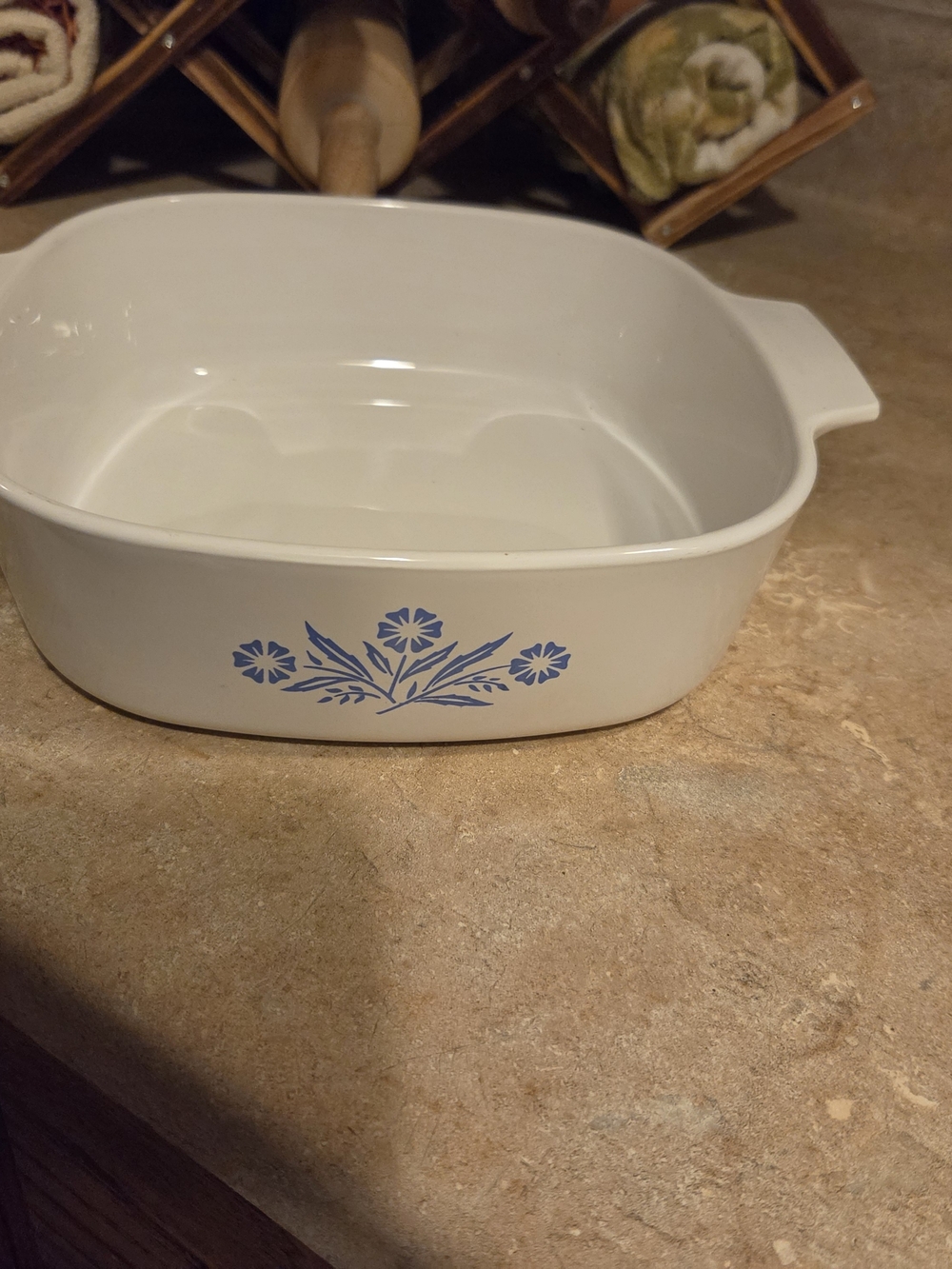 Corningware Baking Dish Cornflower Print Blue and White